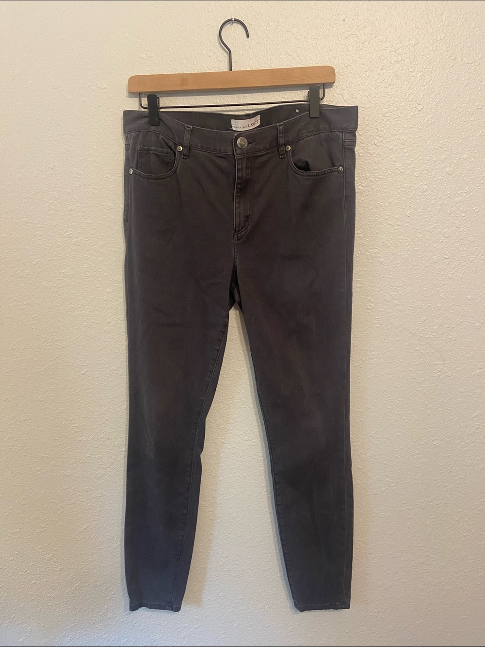 LOFT Charcoal Gray High Waist Skinny Legging Pants Size 30/10